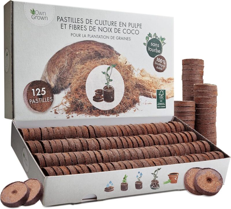 tørvefri kokosbriketter til plantespiring