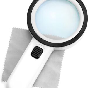 Digitalt forstørrelsesglas (30x) med 12 LED