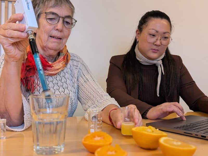 Pasco ph måling i praksis. Hvad er mest sur: Appelsin eller mandarin